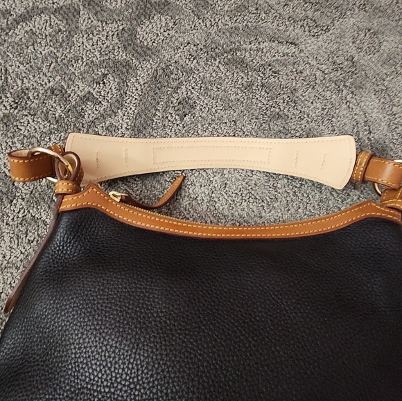 Dooney & Bourke Handbag #7L960 - Black / Brown - Pebble Leather - Picture 6 of 13